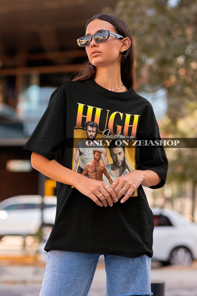 Hugh Jackman Retro 90s Shirt Hugh Jackman T-shirt Hugh Jackman Hoodie Hugh Jackman Sweatshirt Hugh Jackman Fan Gift Hugh Jackman image 5