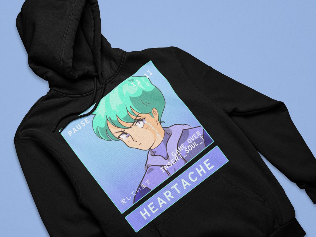 Sad girl anime hoodie clearance