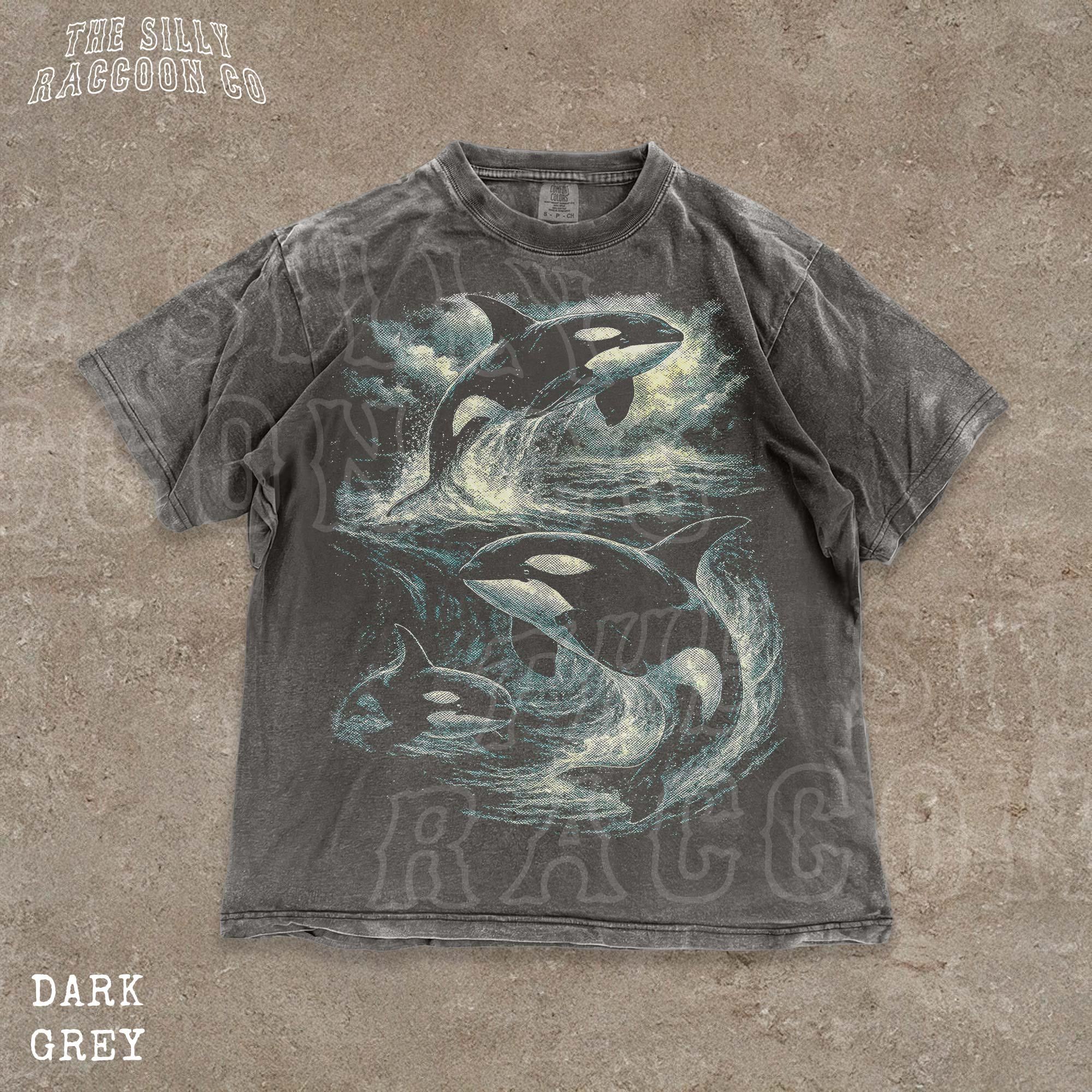 Retro 90s Killer Whale Orca Shirt for Men Women Comfort Colors