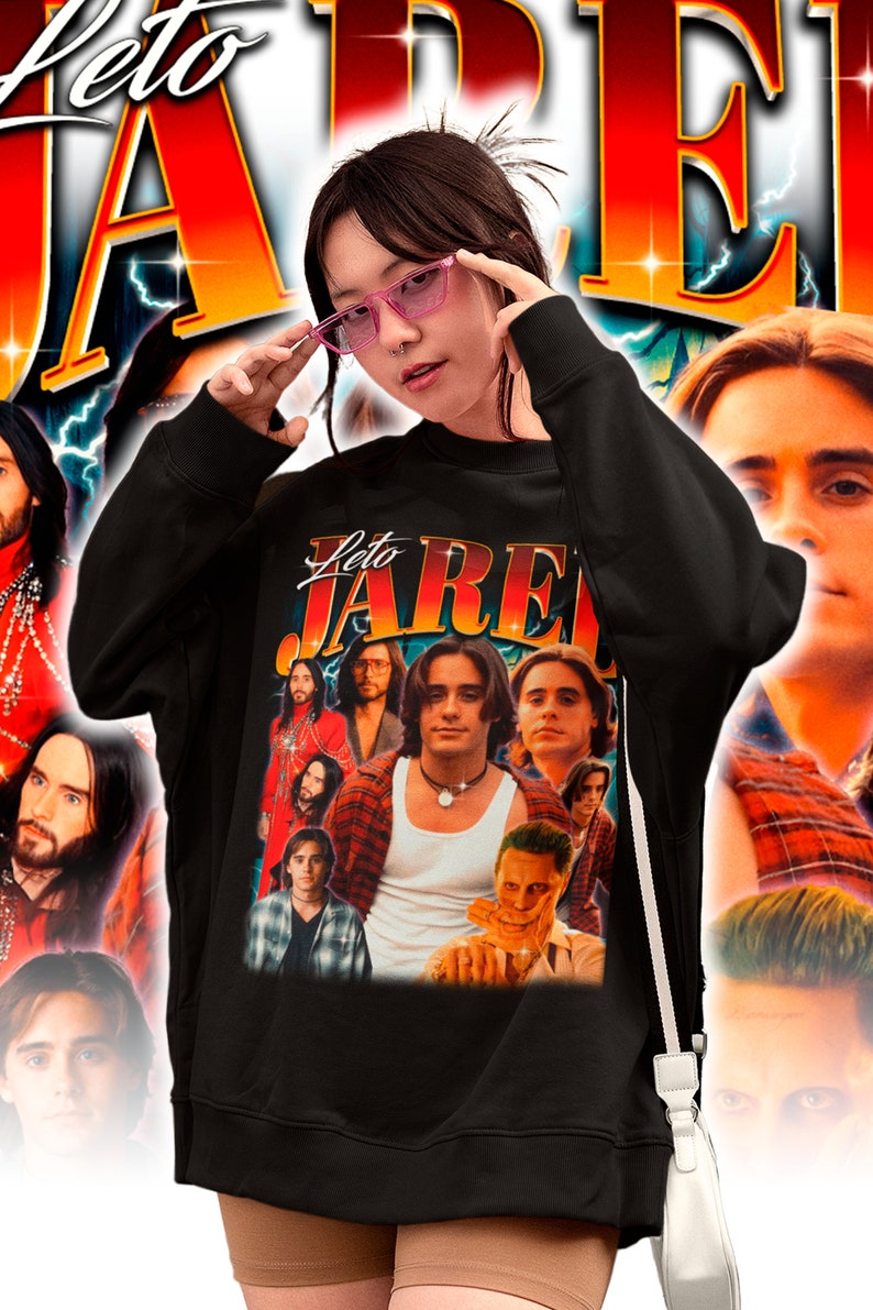 Retro Jared Leto Shirt Jared Leto Sweater Jared Leto Hoodie Jared Leto Fan Shirt Jared Leto Merch Jared Leto Homage image 2