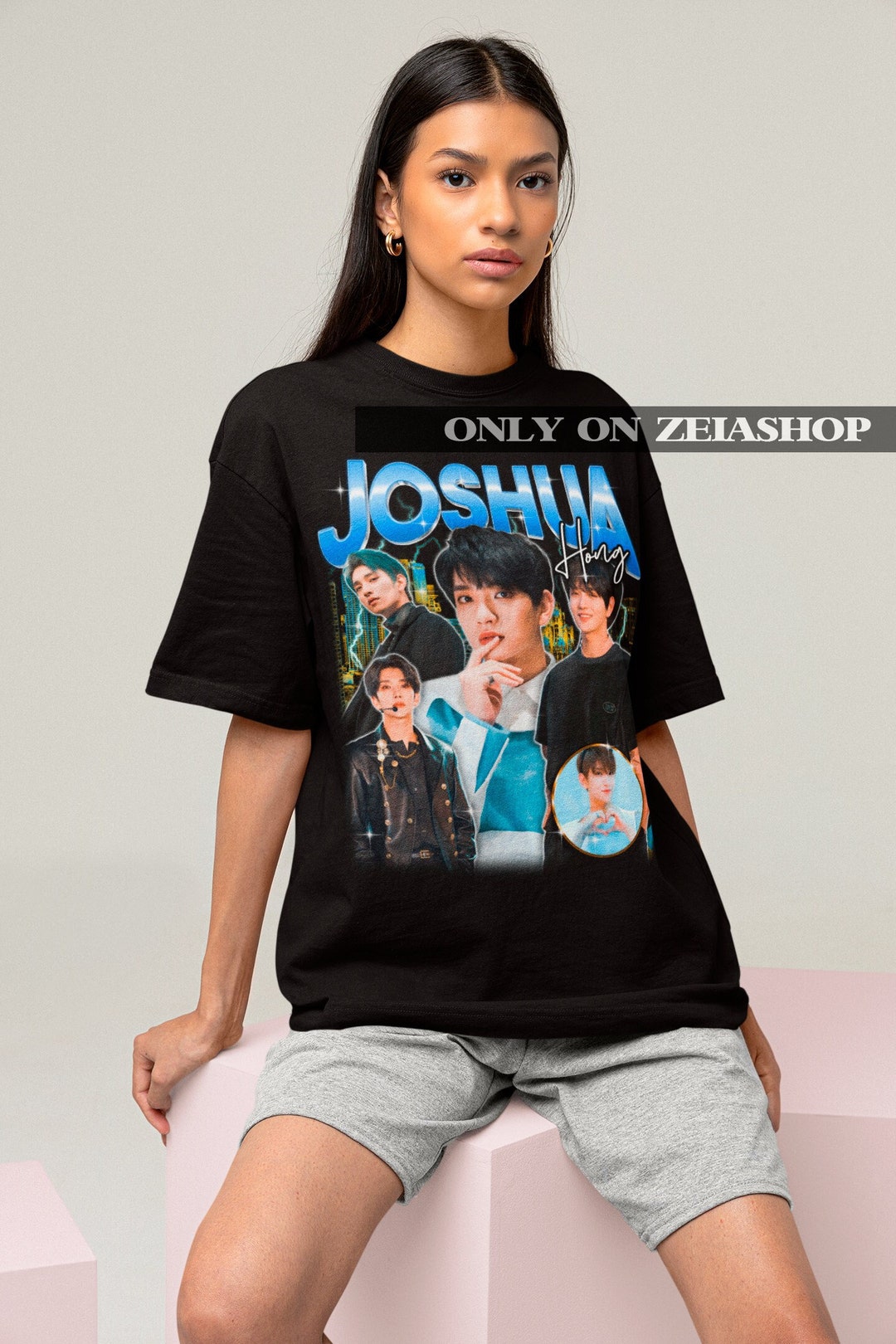 Seventeen Joshua Retro 90s T-shirt Seventeen Kpop Tee Kpop Merch Kpop ...