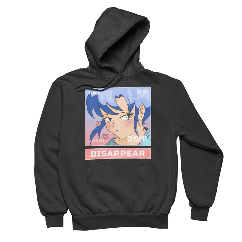 Anime Girl Hoodie Disappear Anime Sweatshirt Edgy Clothing Etsy France