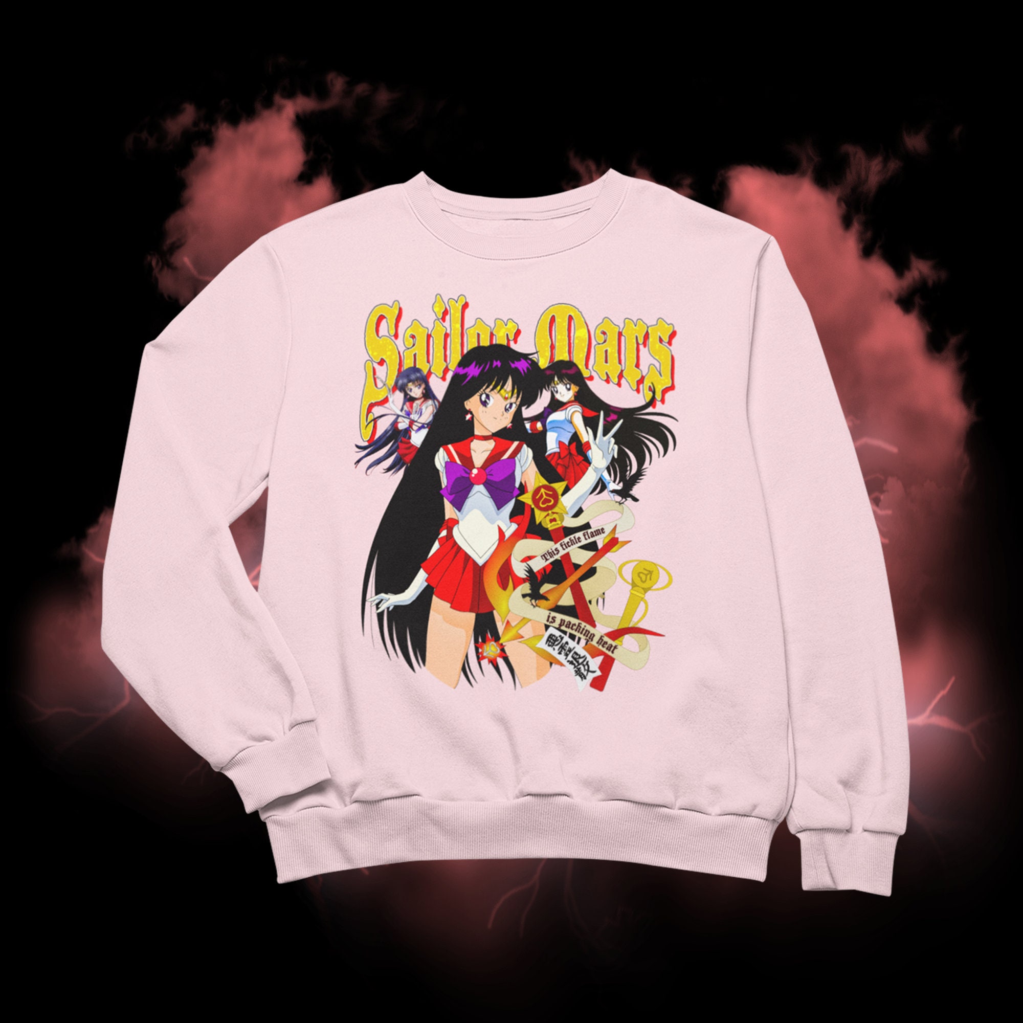 Sailor Mars Rei HINO Bootleg Hoodie
