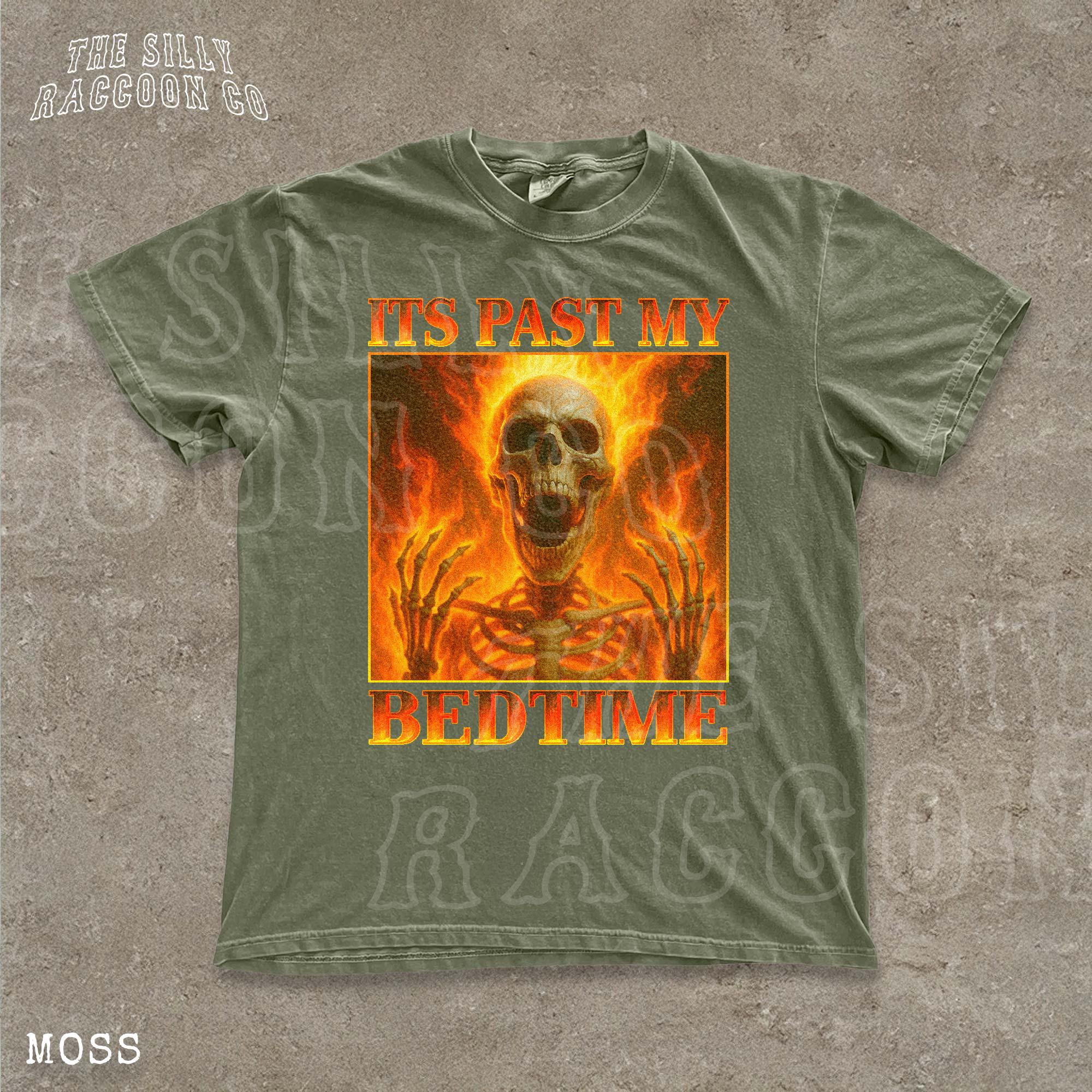 Its Past My Bedtime Shirt Funny Skeleton Meme Tee Heavy Metal 