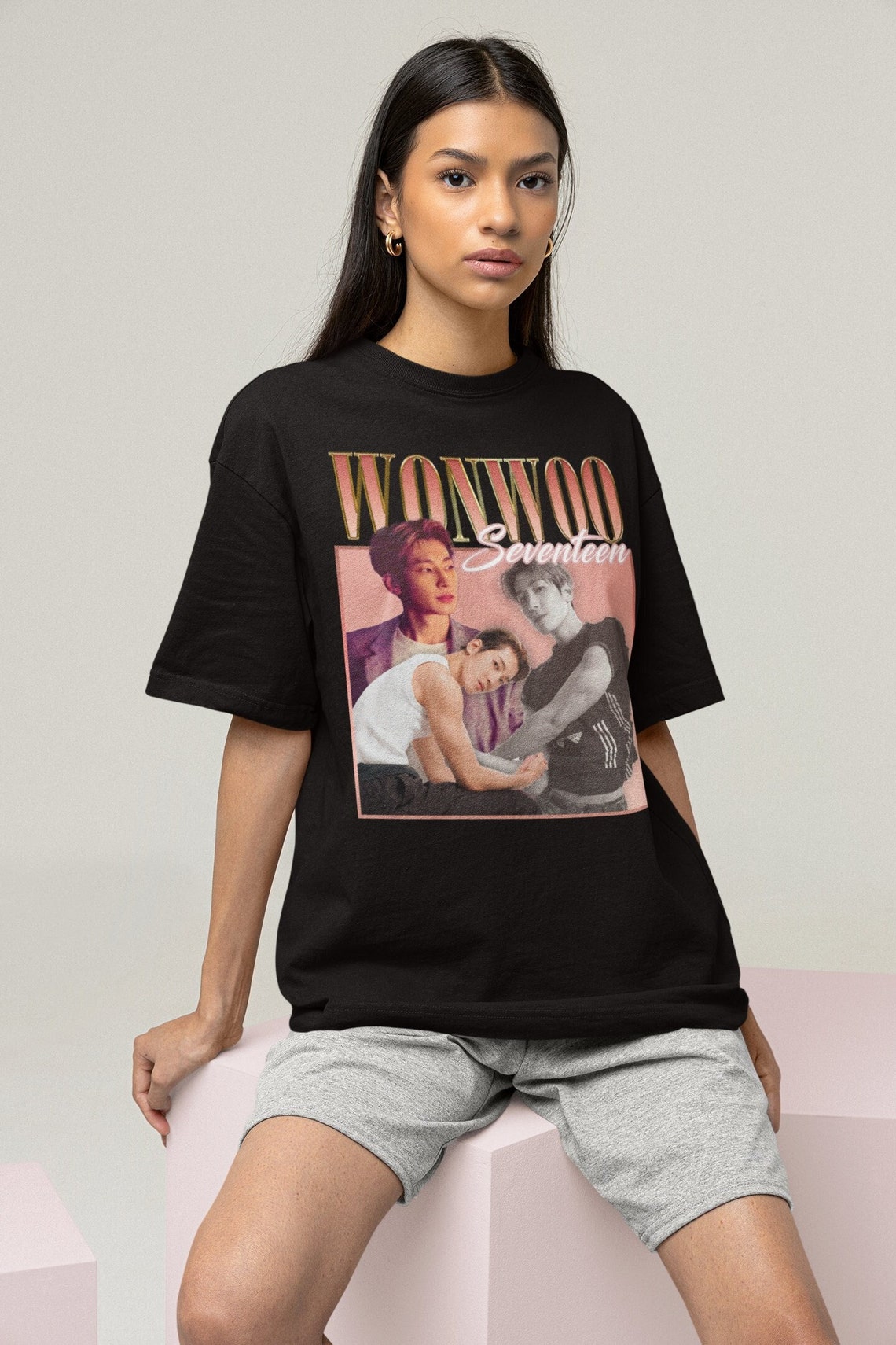 Seventeen Wonwoo Retro Bootleg T-shirt Seventeen Shirt Kpop - Etsy