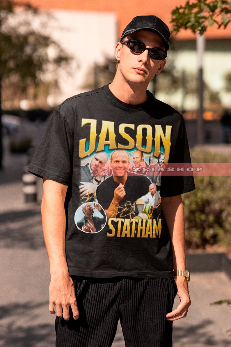 Jason Statham Retro 90s Shirt Jason Statham Merch Jason Statham Gift for her or him Jason Statham Sweatshirt Jason Statham Tee image 6