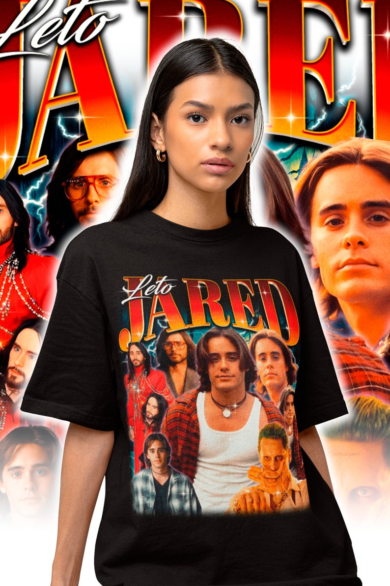 Retro Jared Leto Shirt Jared Leto Sweater Jared Leto Hoodie Jared Leto Fan Shirt Jared Leto Merch Jared Leto Homage image 1