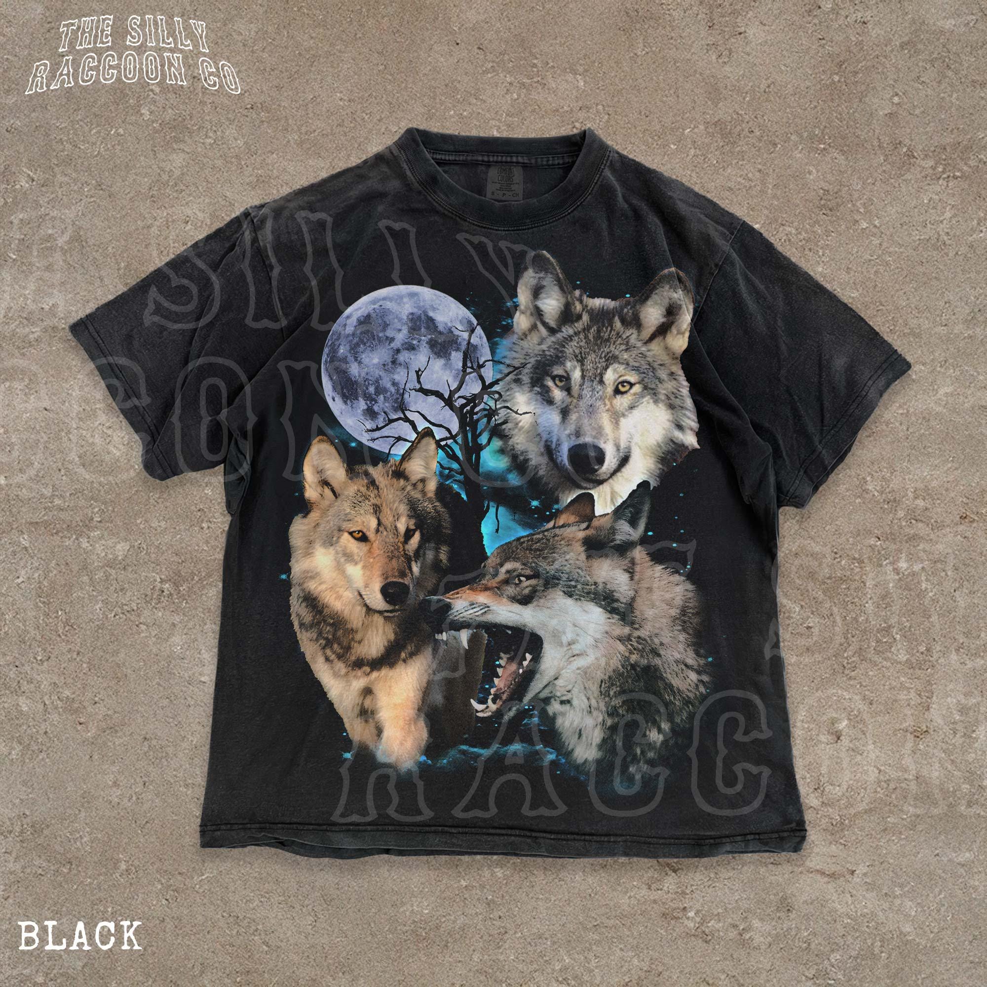 Vintage Wolf Shirt for Men Women, Retro Animal Graphic Tee, Nature