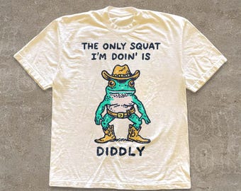 Funny Cowboy Frog Meme Shirt For Men Women Sarcastic Gym Workout Gift