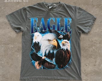 Vintage Eagle Graphic Shirt for Men Unisex, Patriotic American Eagle Distressed T-Shirt, Retro 90s Wildlife Top, USA Americana Gift