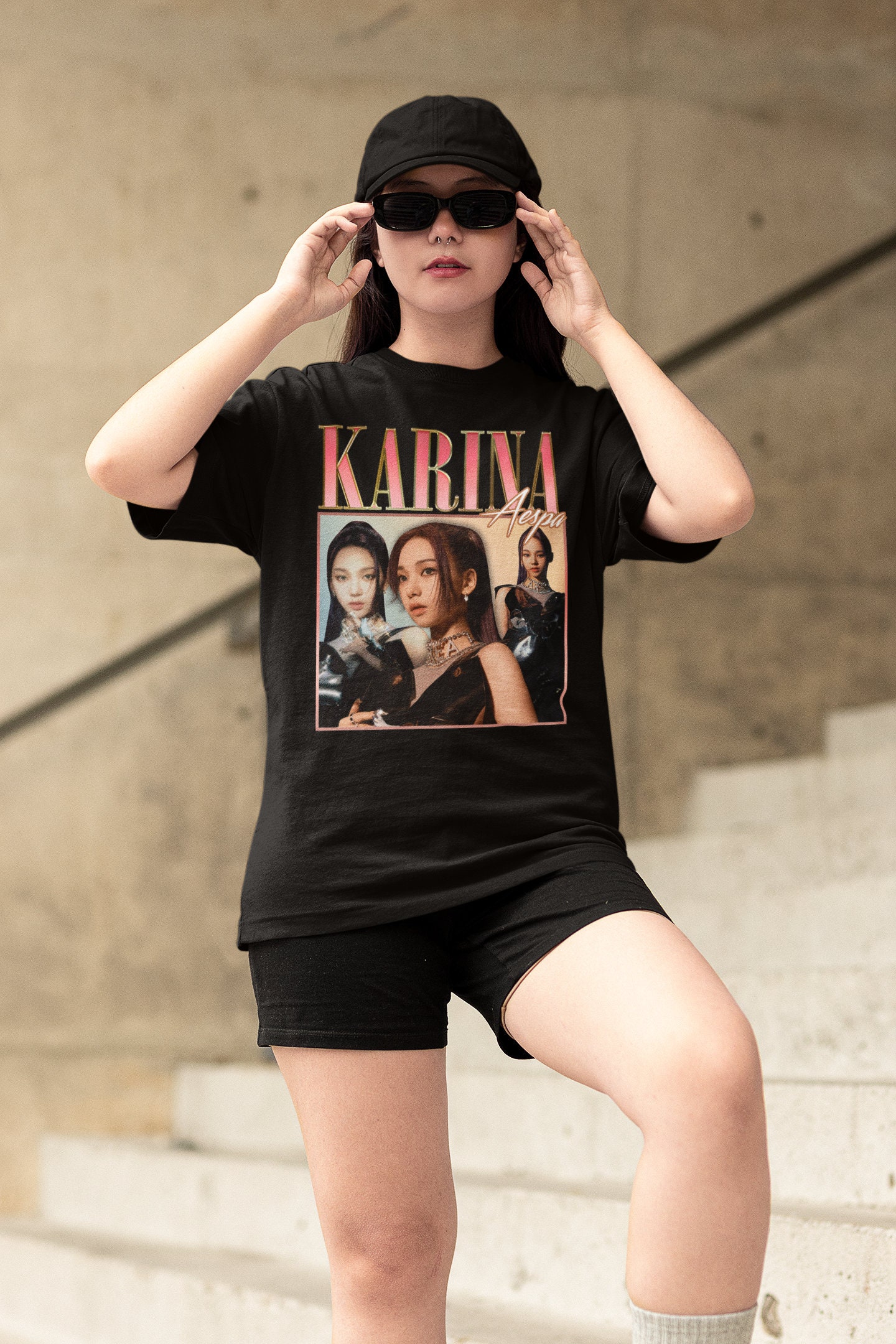 AESPA Karina Retro Bootleg Tee Kpop T-shirt Aespa Merch - Etsy 日本