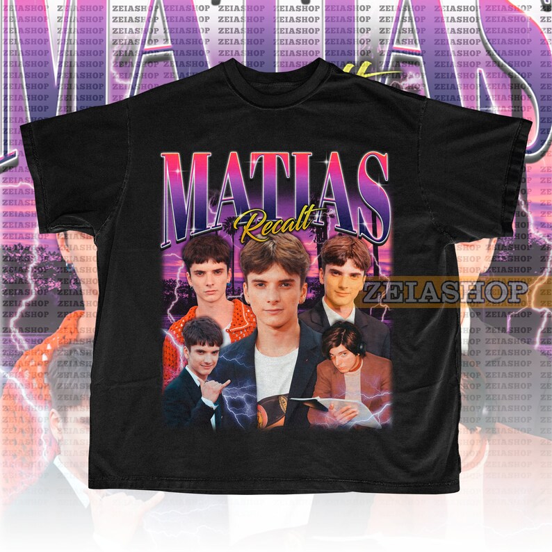 Camisa Matias Recalt Retro de los años 90, Suéter Matias Recalt, Regalo de fan de Matias Recalt, Merch Matias Recalt, Enzo Vogrincic, Camiseta Matias Recalt imagen 2