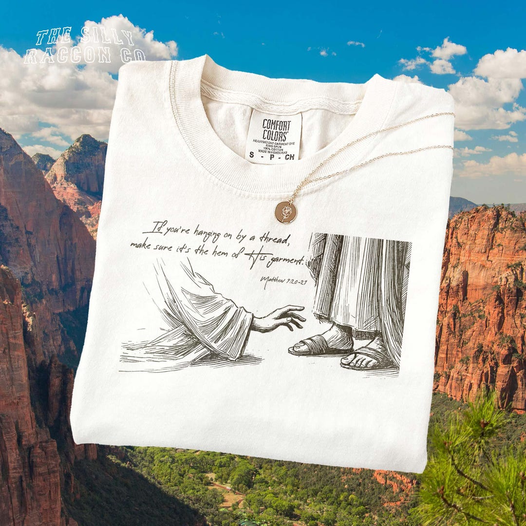 Threads For Jesus Retro Christian T-shirt, If You're Hanging on by A Thread Tee, Faith ...