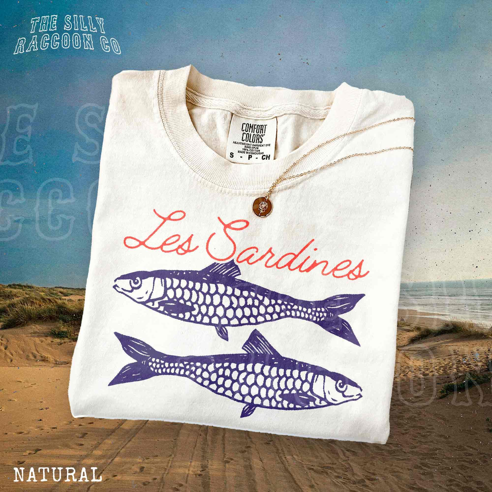 Sardine Shirt Vintage Seafood Graphic Tee Tinned Fish Lover Gift