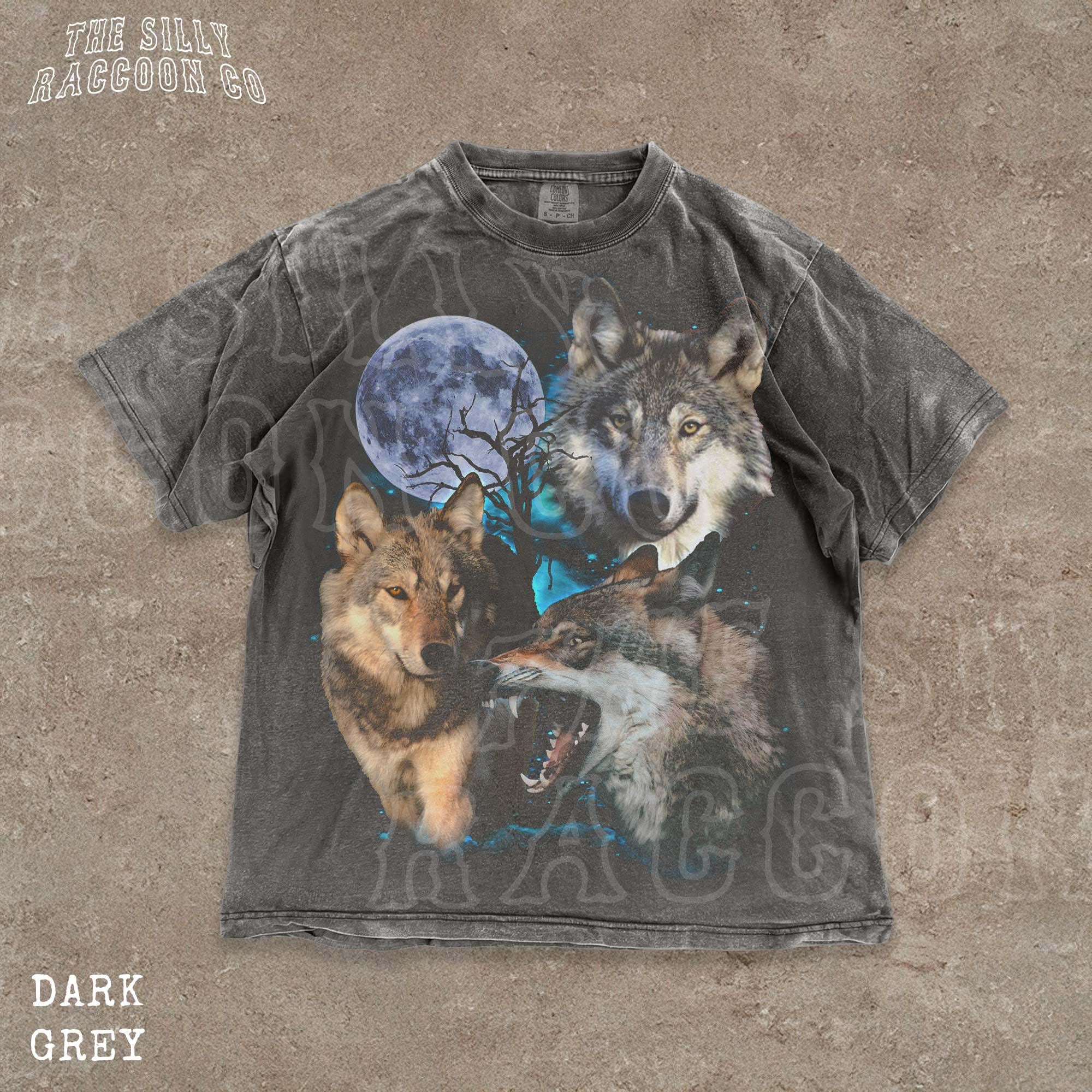 Vintage Wolf Shirt for Men Women, Retro Animal Graphic Tee, Nature