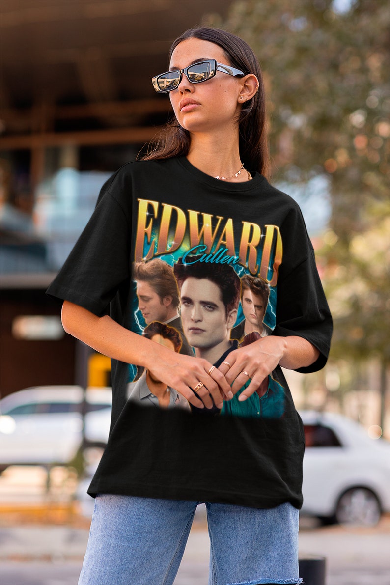 Edward Cullen Retro 90s Shirt Edward Cullen Sweatshirt Robert Pattinson T-shirt Edward Cullen Fan Gift Edward Cullen Merch image 5