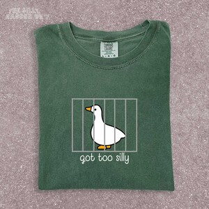 Vintage Silly Goose Tee | Minimalist Meme Graphic Shirt | Cottagecore Aesthetic Tee | Funny Animal Shirt | Duck Lover Gift image 7