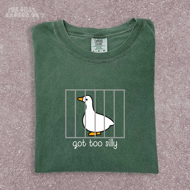 Vintage Silly Goose Tee | Minimalist Meme Graphic Shirt | Cottagecore Aesthetic Tee | Funny Animal Shirt | Duck Lover Gift image 7