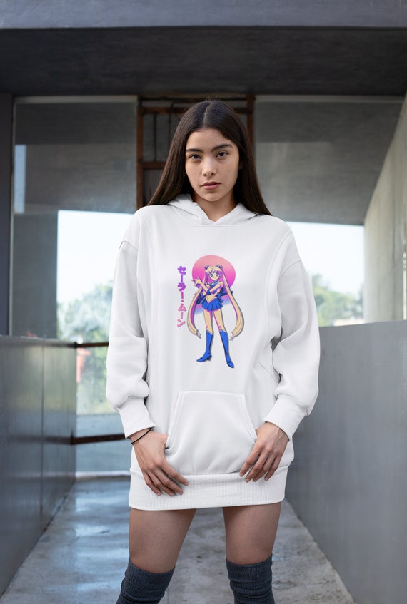 vaporwave hoodie with japanese manga H260604 sailor moon print Unisex anime sweatshirt Sailor Moon sweater aesthetic clothing