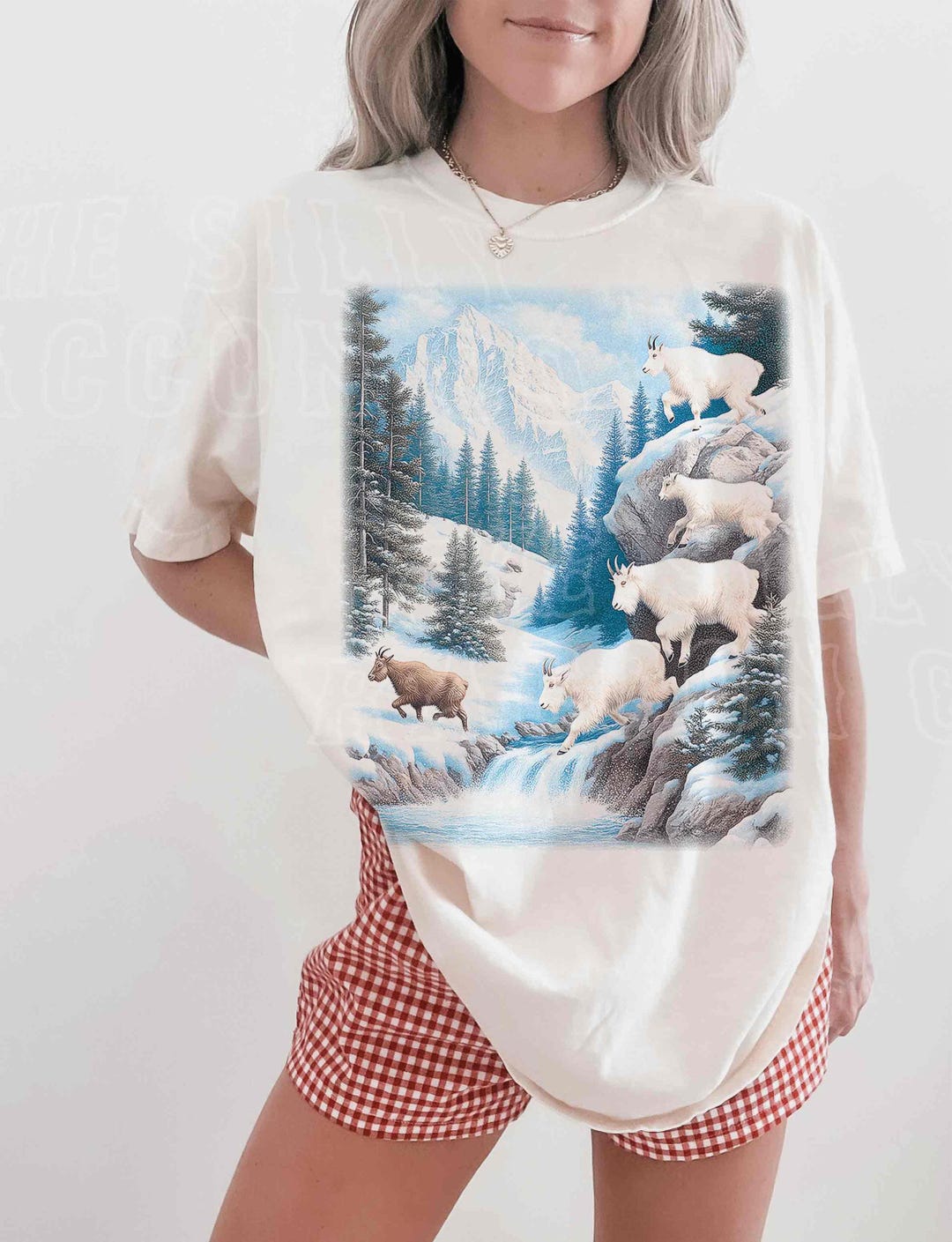 Vintage Mountain Goat Shirt Outdoor Aesthetic Unisex Clothing Etsy