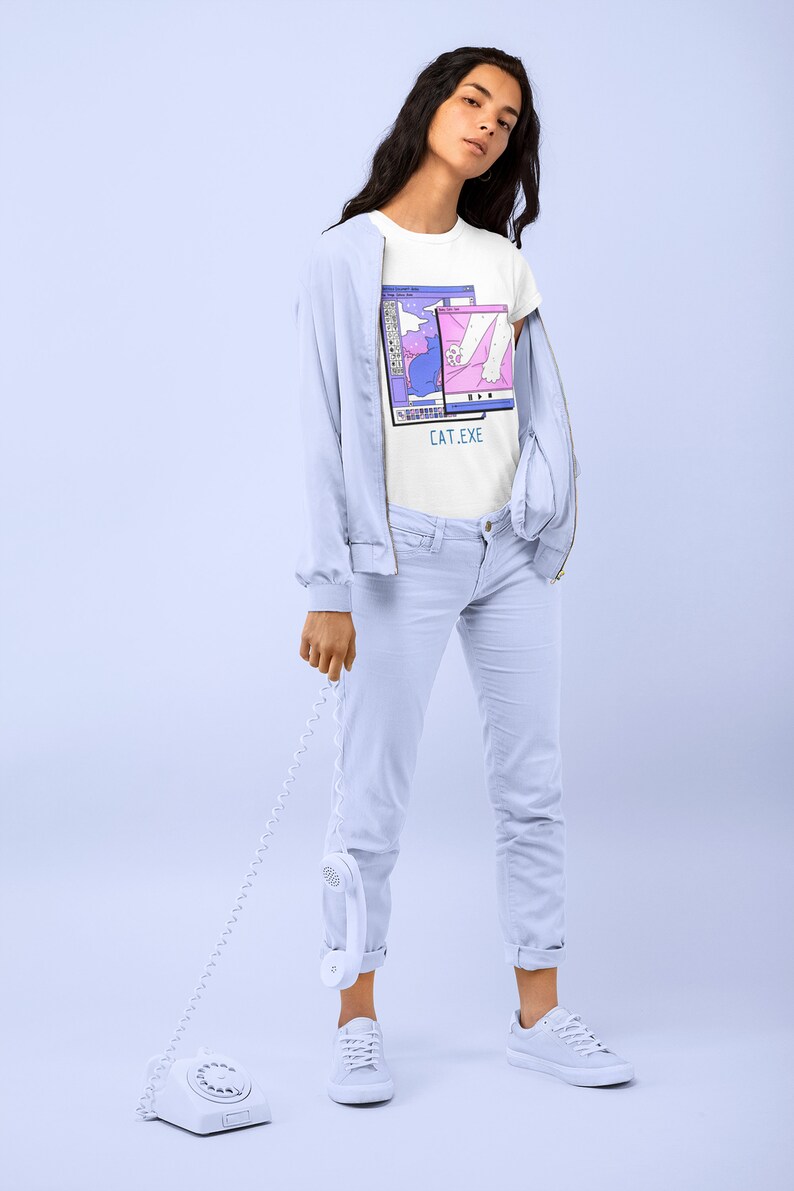 Pastel Kawaii Shirt Soft Girl Tee Downloading Emotions Etsy