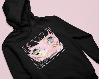 Ästhetischer Anime Mädchen Hoodie, Kawaii Kleidung, Anime Sweatshirt, Harajuku Kleidung, Tumblr Hoodie, Egirl Eboy, Pastel Goth, Unisex