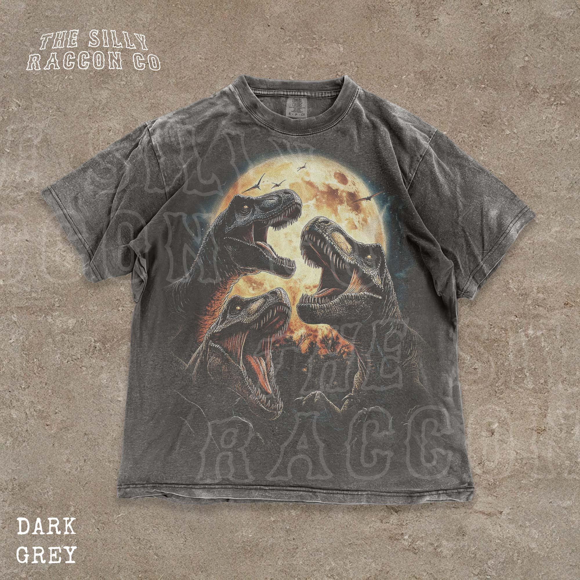 Vintage Jurassic Dinosaur TShirt, TRex Moon Graphic Tee, Retro 90s Style, Unisex Shirt, Gift for Dinosaur Lover, Prehistoric Animal Tee