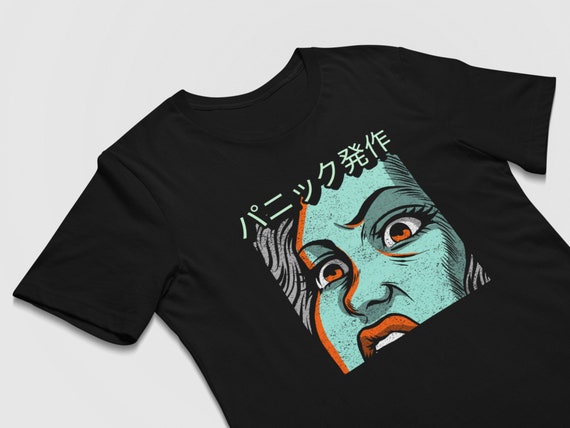 Camiseta de ataque de pánico camisa estética japonesa - Etsy México