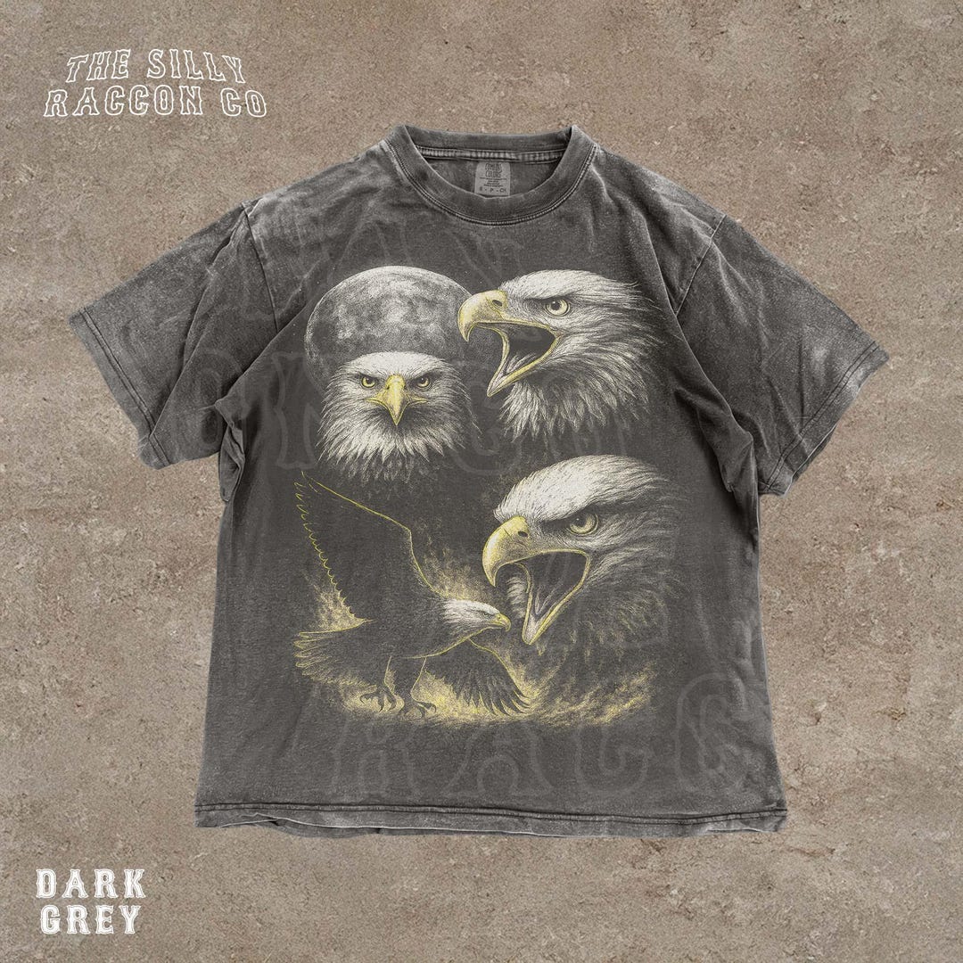 Retro Eagle T-shirt for Men Women, Vintage Wildlife Graphic Tee
