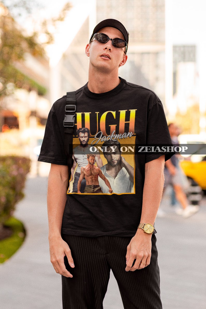 Hugh Jackman Retro 90s Shirt Hugh Jackman T-shirt Hugh Jackman Hoodie Hugh Jackman Sweatshirt Hugh Jackman Fan Gift Hugh Jackman image 6