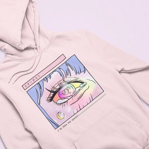 Kawaii Anime Girl Hoodie, Aesthetic Clothing, Anime Sweatshirt, Pastel Goth, Goth Clothing, Egirl, Vaporwave Hoodie, Harajuku Clothing