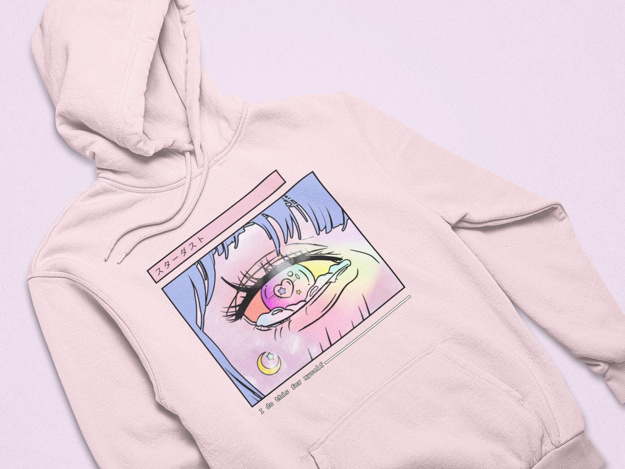 Anime Kawaii sudadera con capucha, CRYBABY, sudadera anime, chicas tristes,  ropa atrevida, ropa Harajuku, pastel goth, sudadera con capucha estética,  manga, unisex -  México