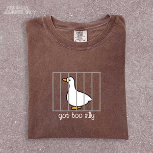 Vintage Silly Goose Tee | Minimalist Meme Graphic Shirt | Cottagecore Aesthetic Tee | Funny Animal Shirt | Duck Lover Gift image 6
