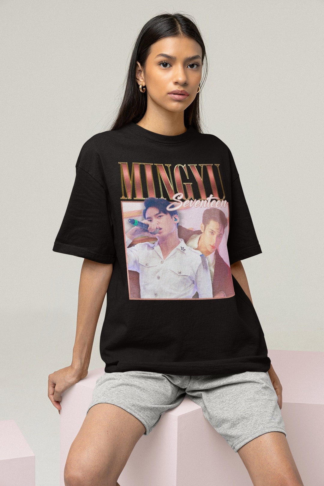 Seventeen Mingyu Retro Bootleg T-shirt, Seventeen Shirt, Kpop T-shirt ...