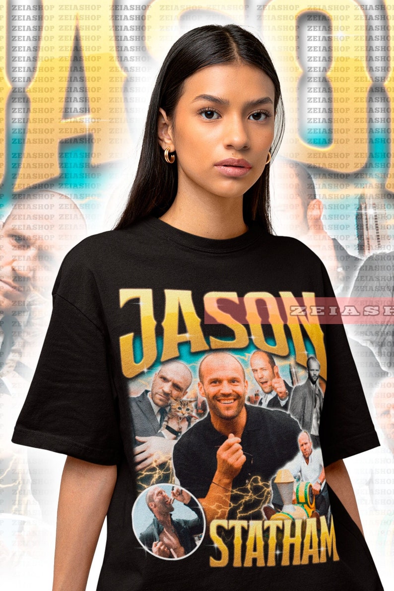 Jason Statham Retro 90er Jahre Shirt Jason Statham Merch Jason Statham Geschenk für Sie oder Ihn Jason Statham Sweatshirt Jason Statham Tee Bild 1