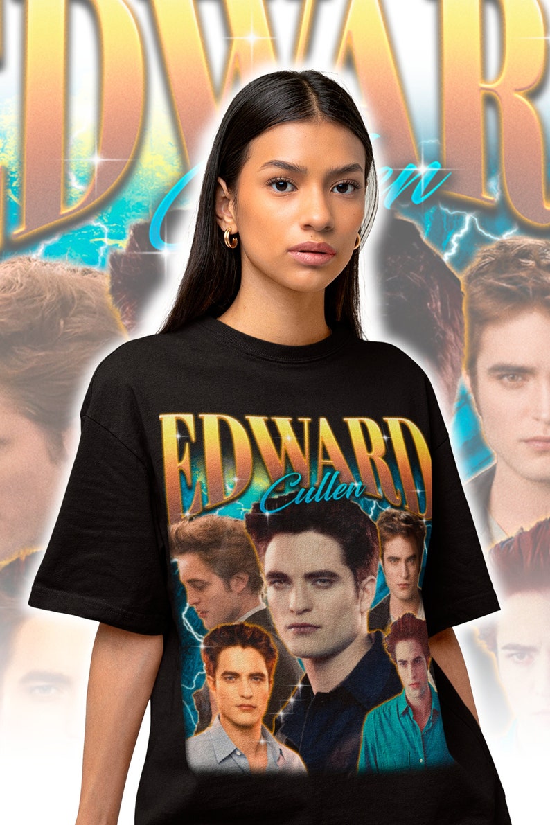 Edward Cullen Retro 90s Shirt Edward Cullen Sweatshirt Robert Pattinson T-shirt Edward Cullen Fan Gift Edward Cullen Merch image 1