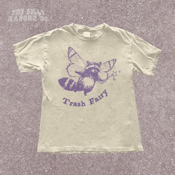 Trash Fairy Shirt, Funny Raccoon Tee for Women Men, Fairycore T