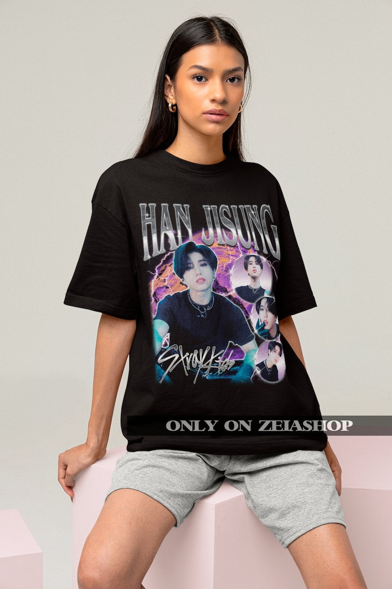 Unique Stray Kids Jisung Bootleg Shirt K-pop Fan Apparel Kpop merch Kpop Gift Stray Kids Shirt Skz 90s Shirt image 1