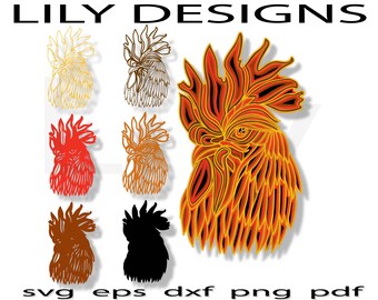 Download Mandala Rooster Svg Etsy