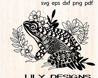 Download Mandala Frog Svg Etsy