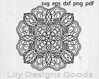 Download Round Mandala Svg Etsy