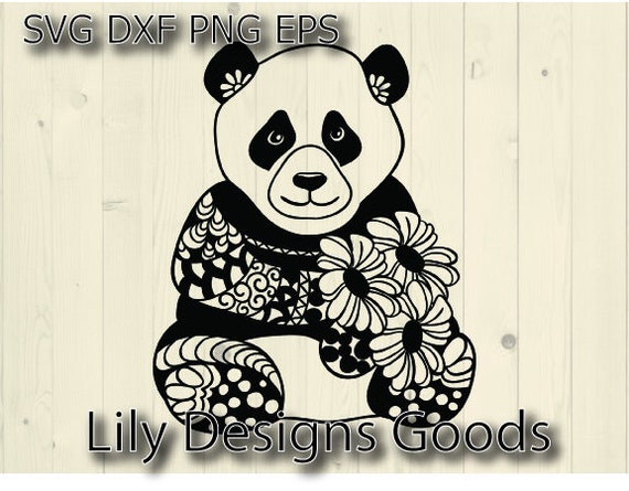 Animal Svg Panda Svg Cricut Panda Floral Panda Floral Etsy