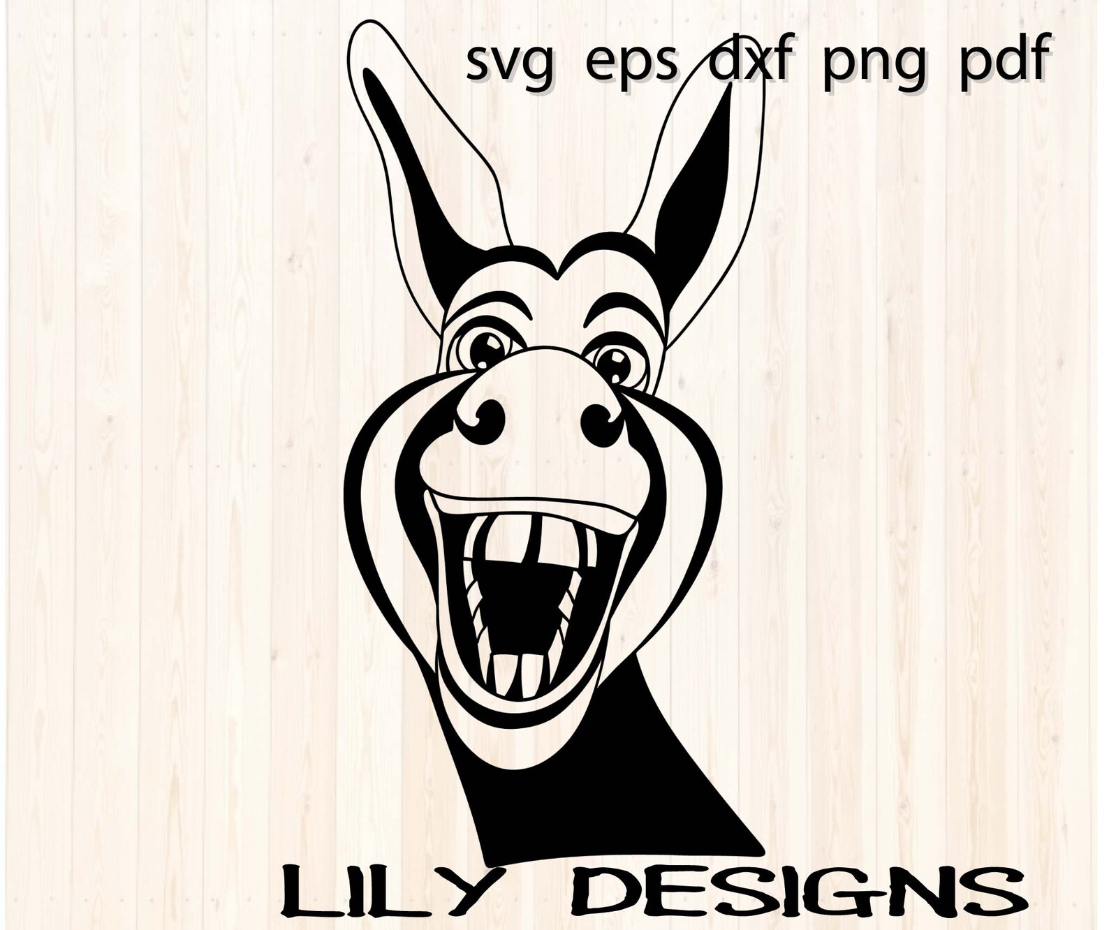 Donkey Clipart Farm Animal Cut File Dxf Eps Svg Png - Etsy