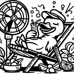 6 Patos de verão SVG – 6 Arquivos de corte de férias na praia – Clipart de animais tropicais para artesanato divertido de férias e decoração de verão