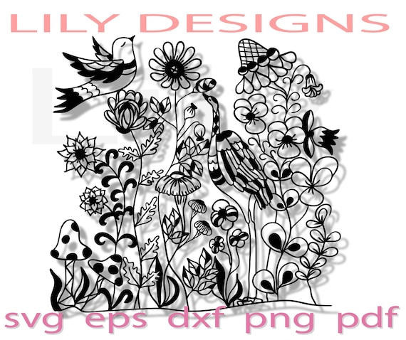 Download Floral Zentangle Svg Flower Shirt Zen Doodle Modern Abstract Etsy