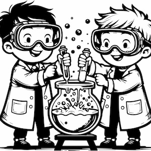 4 Science activity clipart – 4 Kids science lab SVG cut file – Learning design for school crafts, teacher shirts, classroom decor