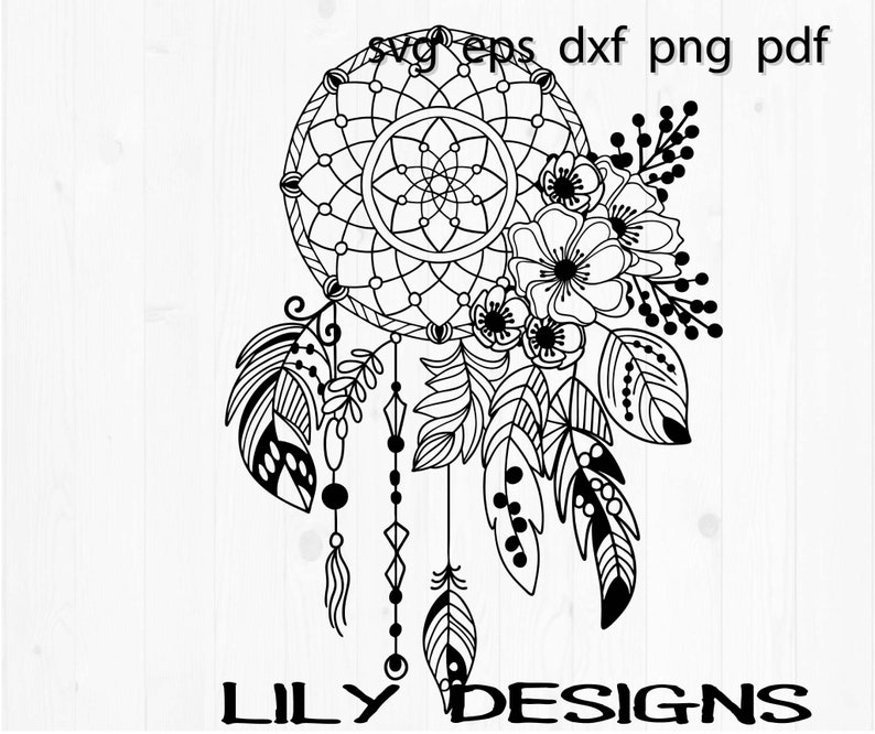 Download Boho dream catcher svg file for cricut for silhouette cut ...