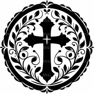 6 Ornate Cross SVG File – Christian Floral Design (cut File) - Etsy