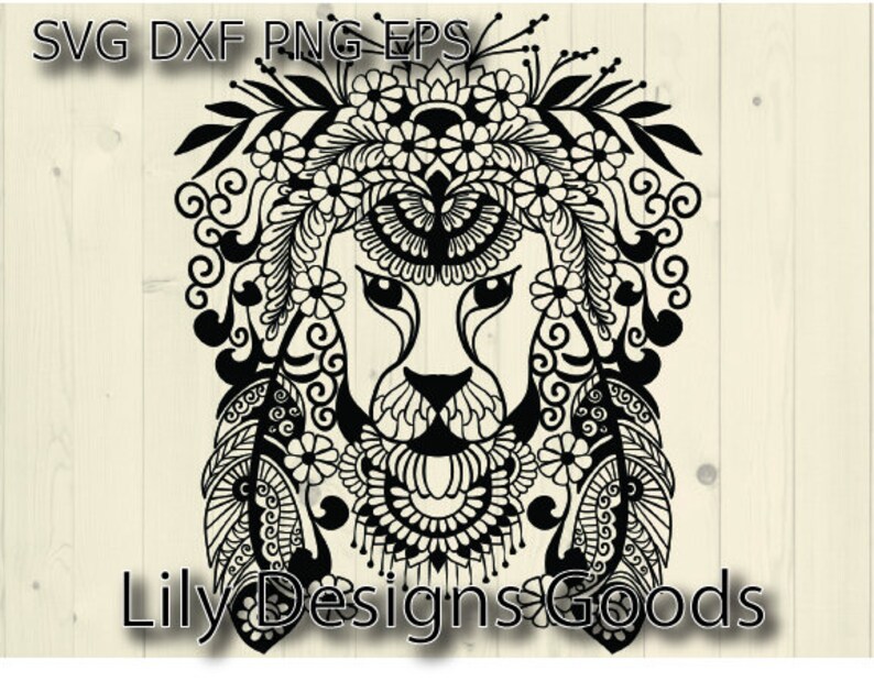 Download Lion Svg Mandala Svg Files For Cricut Zentangle Lioness ...
