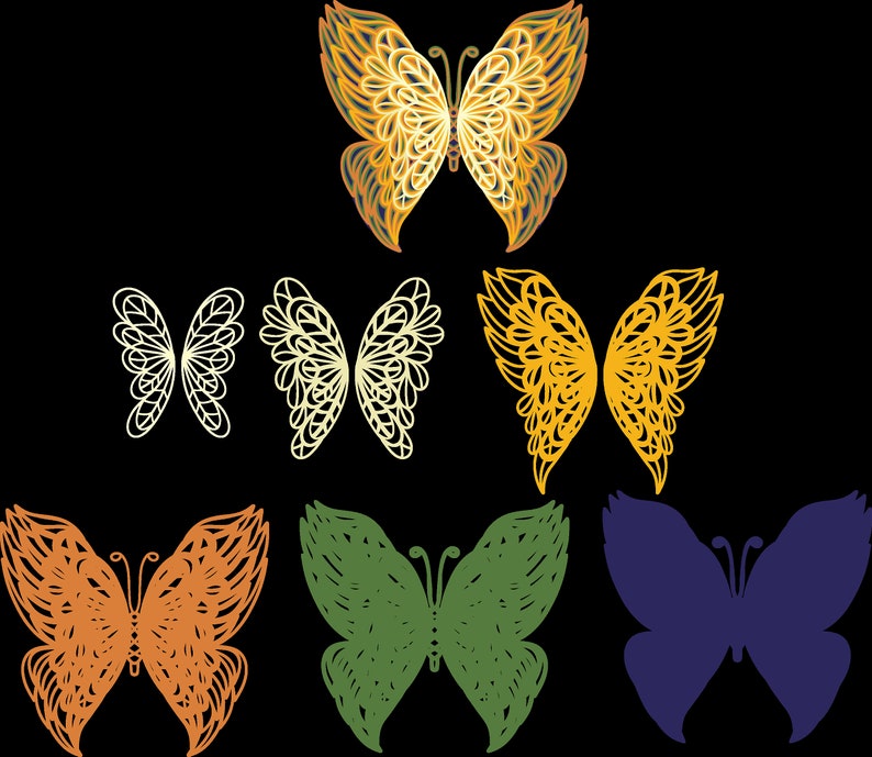 Download 3D Butterfly Mandala SVG Laser Cut File | Etsy